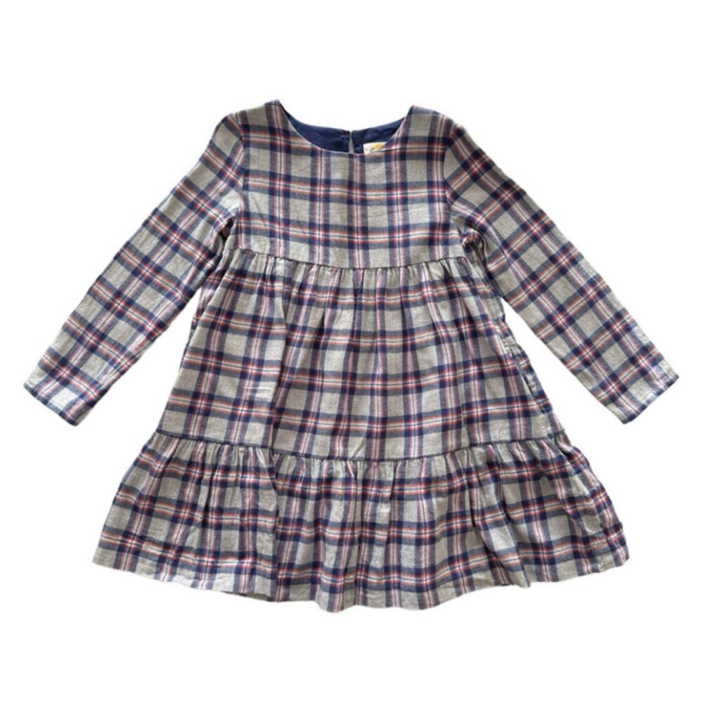 Mini Boden Plaid Flannel Dress Size 5-6y